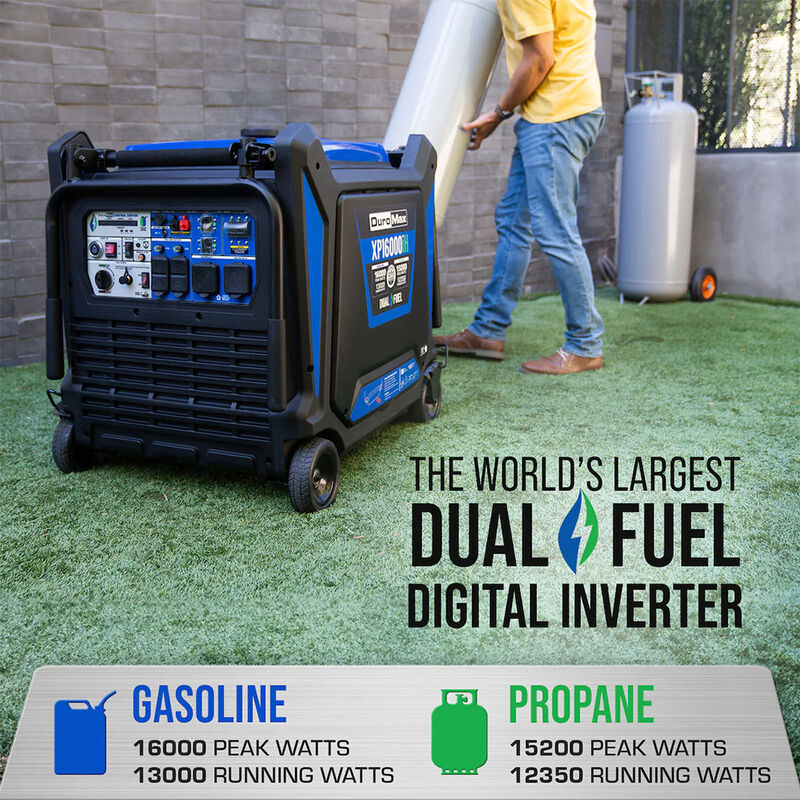 DuroMax 16,000-Watt Dual-Fuel Portable Inverter Generator with CO Alert image number 10
