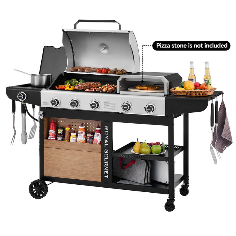 Royal Gourmet ZH3004S Premium Gas Grill & Pizza Oven Combo + Side Burner image number 8