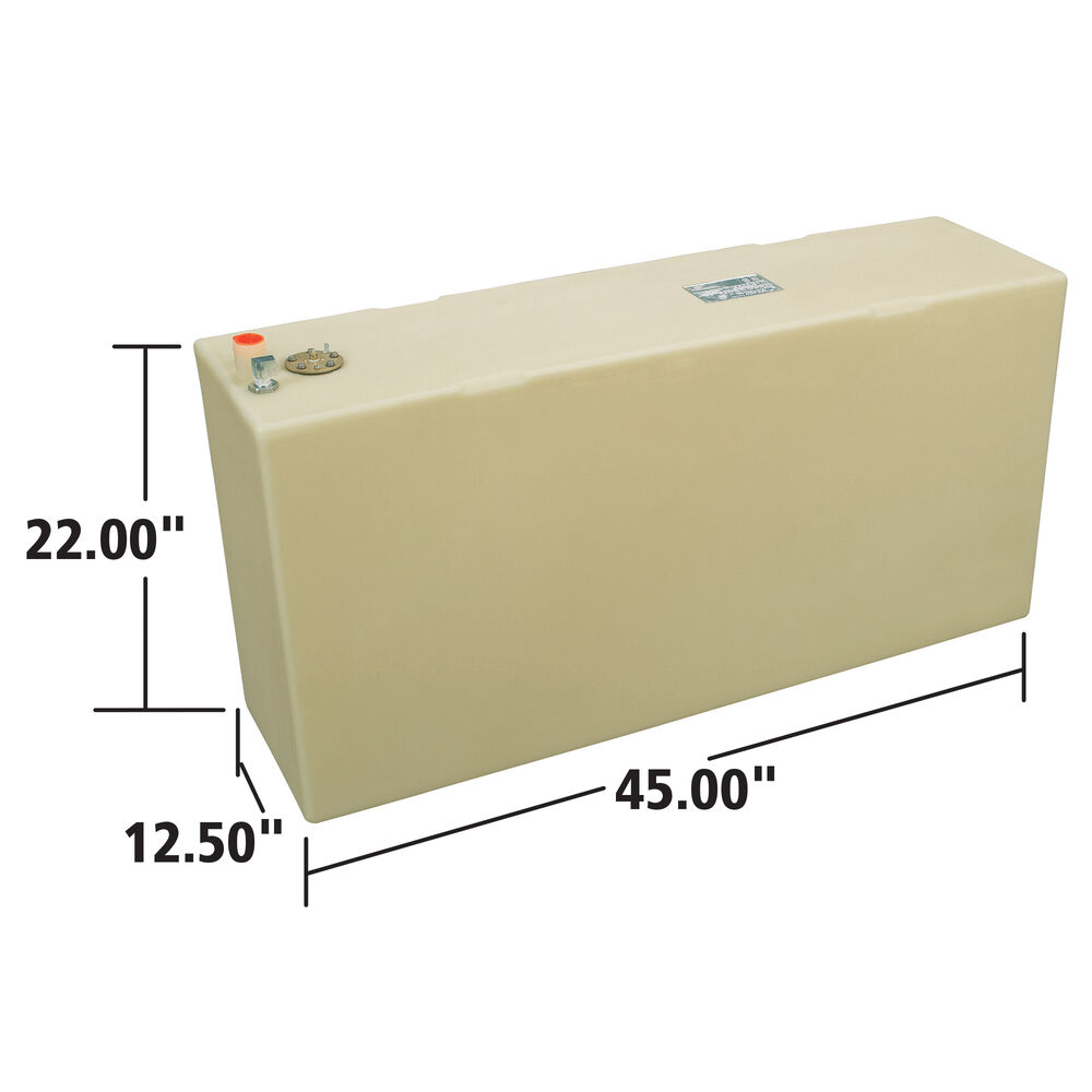 Moeller Marine 50 Gallon Fuel Tank., 12.5"W x 45"L x 22"D Overton's