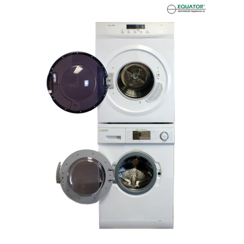 Equator Compact Stackable Washer and Dryer Set, White with EW824N Washer and ED860V Dryer image number 6