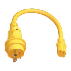 Marinco Pigtail Adapter, 15A 125V / 30A 125V
