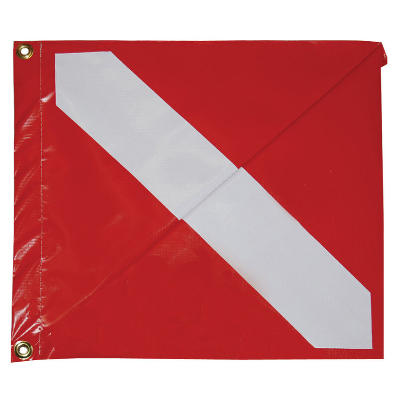 Signal Flag Diver Down, 13" x 15" image number 1