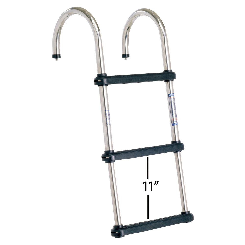 Overton's Removable Telescoping Pontoon Boat Ladder, 3Step Overton's