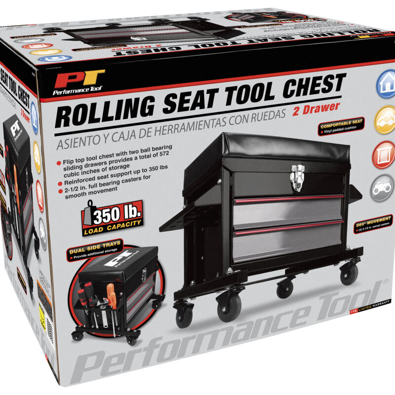 Performance Tool Rolling Seat Tool Chest image number 1