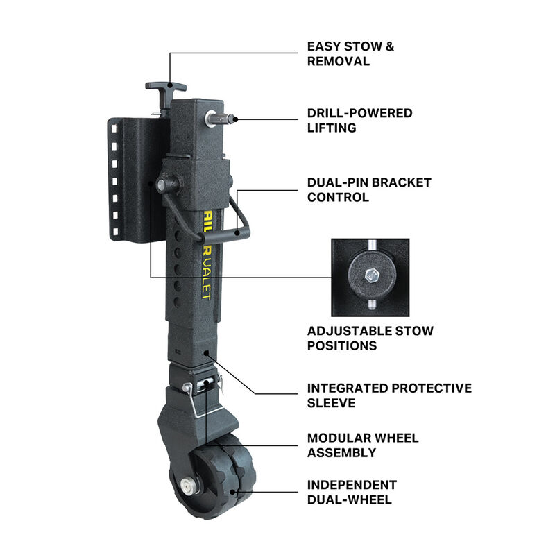Trailer Valet JX3-SS 3,000-lb. Side-Mount Drill Jack image number 8