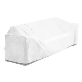White Vinyl Pontoon Boat Lounge Seat Cover