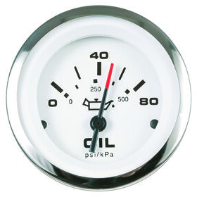 Sierra Lido 2" Oil Pressure Gauge, 0-80 PSI