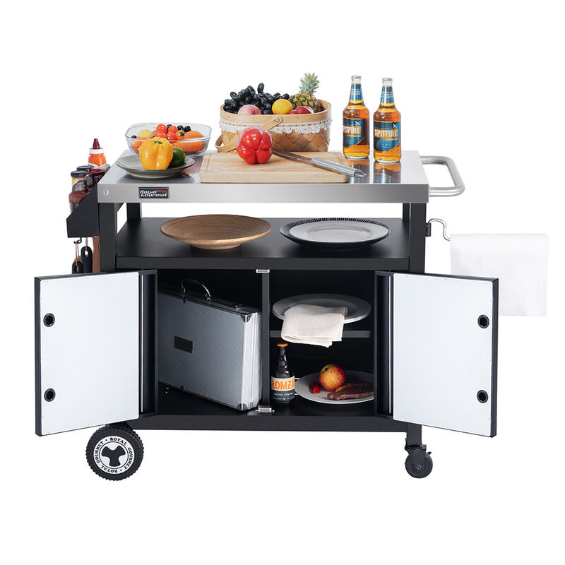 Royal Gourmet Movable Grill Prep Table with Storage image number 13