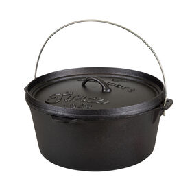 Stansport 8-Quart Pre-Seasoned Cast Iron Dutch Oven with Flat Bottom
