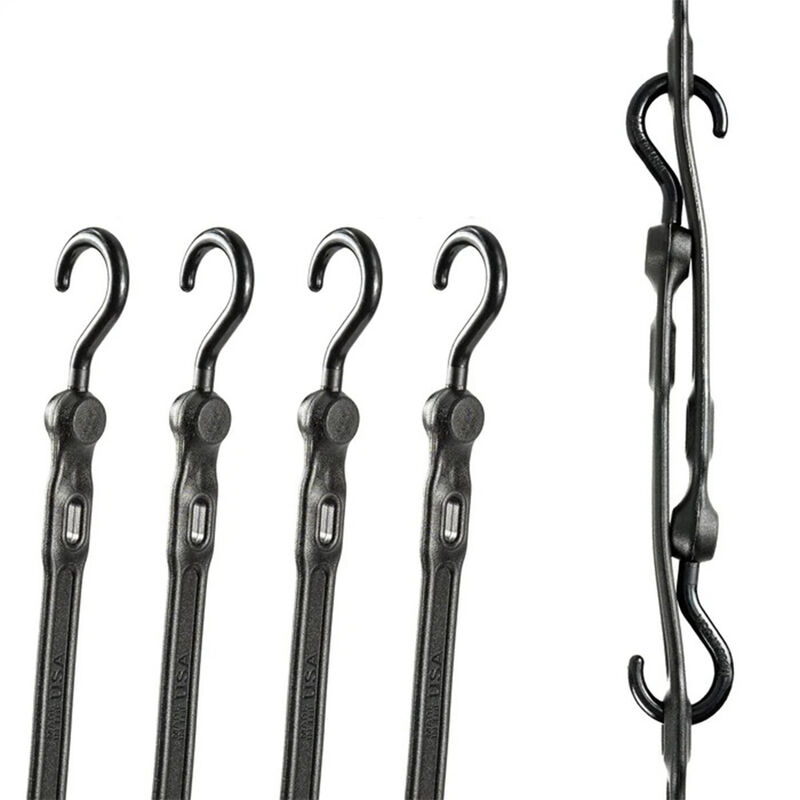 The Perfect Bungee 36" Adjust-A-Strap Adjustable Bungee Strap, Black, 4-Pack