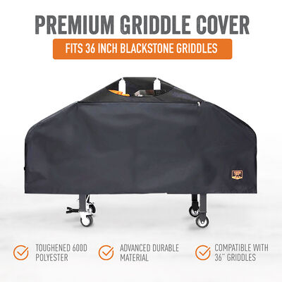 Yukon Glory Premium Cover for Blackstone 36" Griddle with 6-Piece Griddle Tool Set