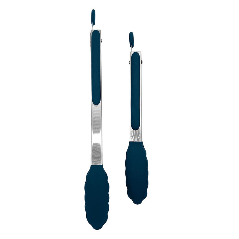 Phantom Chef 2-Piece Silicone Tong Set, Navy image number 2