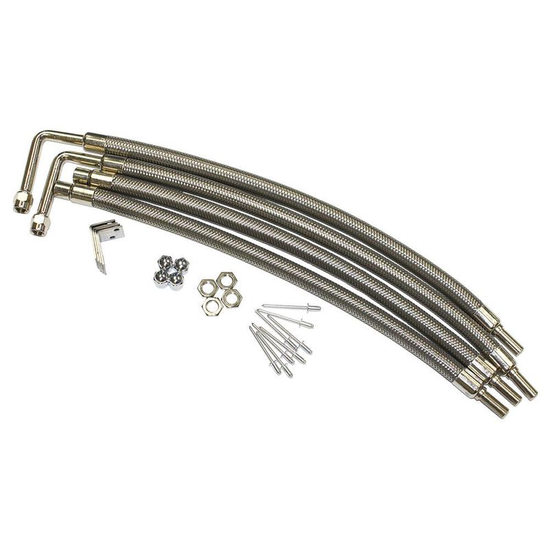 Dual Tire Inflators - Hub Mount Stainless Steel - 4 Hose Kit for 22&quot; Aluminum Wheels image number 1