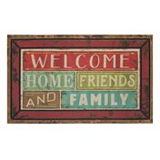 Family & Friends Welcome Rubber Mats, 18&quot; x 30&quot;