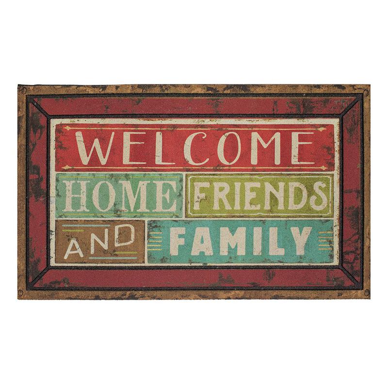 Family & Friends Welcome Rubber Mats, 18&quot; x 30&quot; image number 1