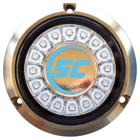 Shadow-Caster Single-Color Bronze Underwater Light – 16 LEDs, Bimini Blue