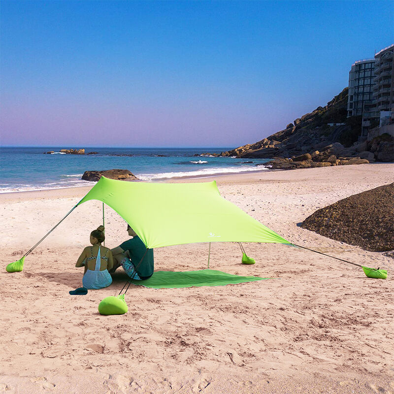 MF Studio Beach Shade 7.6' x 7.2' Sun Shelter and Portable Canopy, Green image number 2