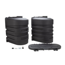 Camco Double RV 20-lb. Propane Tank Cover, Black