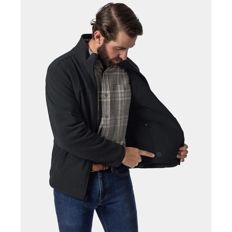 ORORO River Ridge Men's Heated Fleece Liner Jacket with Rechargeable Battery image number 3