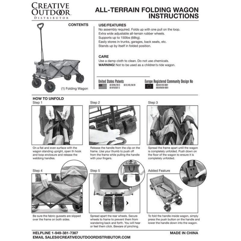 Creative Outdoor All-Terrain Folding Wagon image number 17