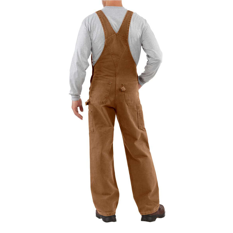 Carhartt Men's Sandstone Unlined Bib Overall image number 5