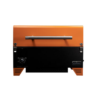 Asmoke AS350 Portable Wood Pellet Grill and Smoker, Vibrant Orange