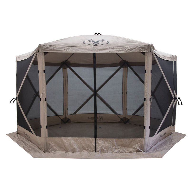 Gazelle Tents G6 6-Sided Portable Gazebo, Desert Sand image number 1