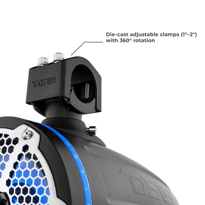 DS18 NXL-X6TPNEO 6.5" Marine Tower Speakers with RGB LED Lights, Pair image number 16