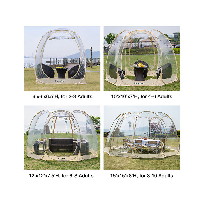 Alvantor Clear Pop-Up Bubble Tent, 12' x 12' image number 5