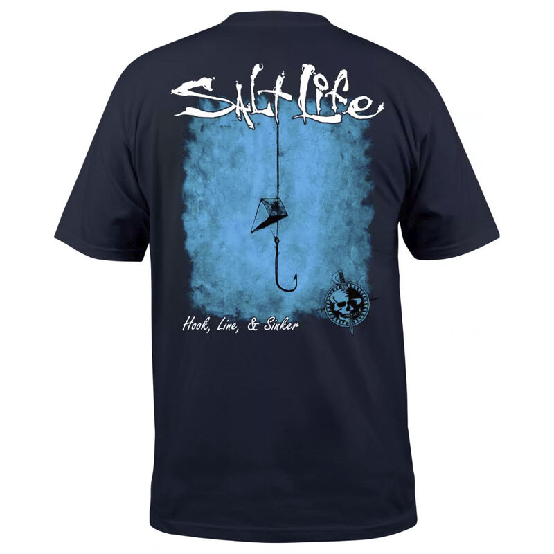Salt Life Men's Hook Line & Sinker Short-Sleeve Pocket Tee image number 2