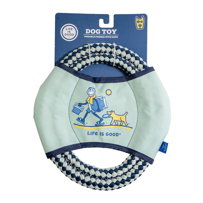 Life is Good Double Rope Frisbee Dog Toy image number 3