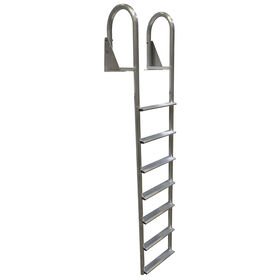 Dock Edge Wide-Step Aluminum Flip-Up Ladder, 7-Step