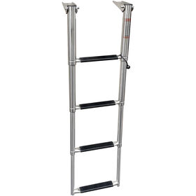 Overton's Top Mounted 4 Step Stainless Steel Folding Swim Platform Ladder