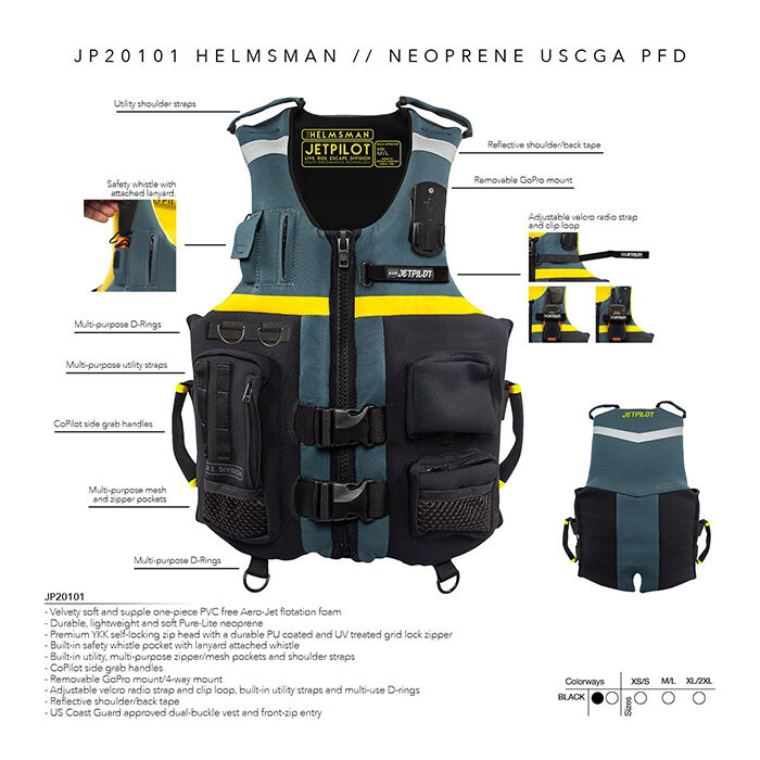 Jet Pilot L.R.E. Helmsman Neoprene CGA Vest