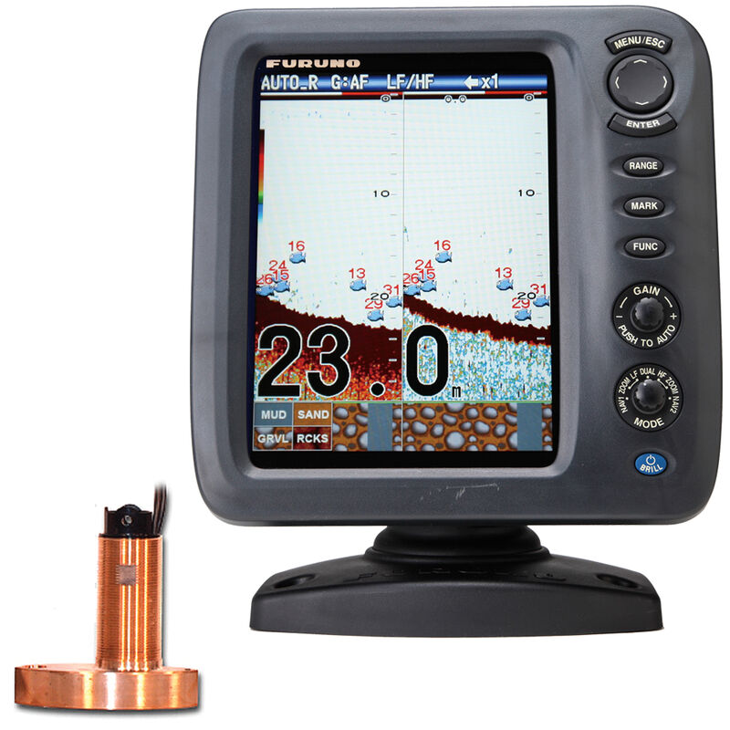 Furuno FCV587 Color Fishfinder With Thru-Hull Triducer And Fairing Block image number 1
