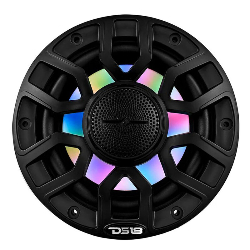 DS18 NXL-IQ6 6.5" Two-Way Coaxial Marine Speakers with LED Lights, Pair image number 3