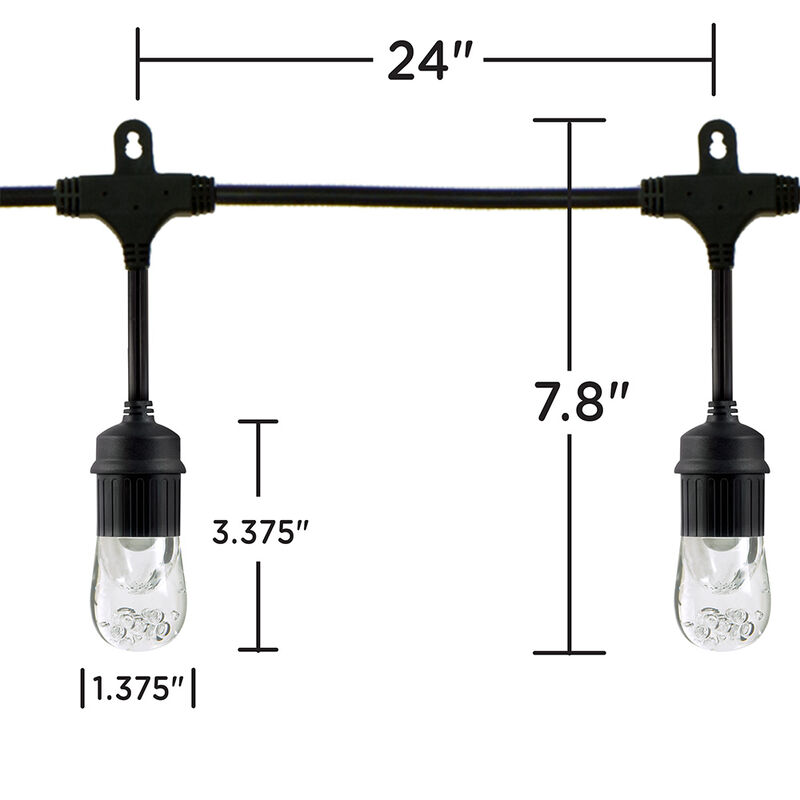 Enbrighten Classic LED Cafe String Lights, 24' image number 4