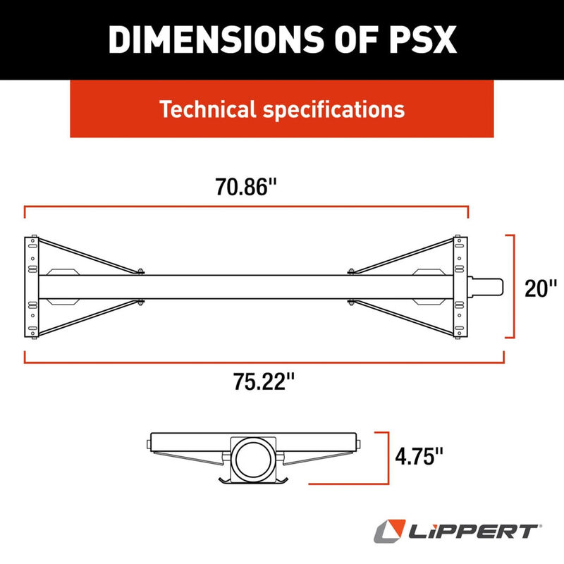 Lippert PSX1 High-Speed RV Power Stabilizer Jack System w/ Switch Kit image number 2