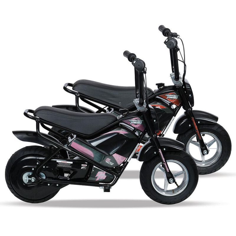 Classic e-Mini Bike with Red and Pink Decals image number 3