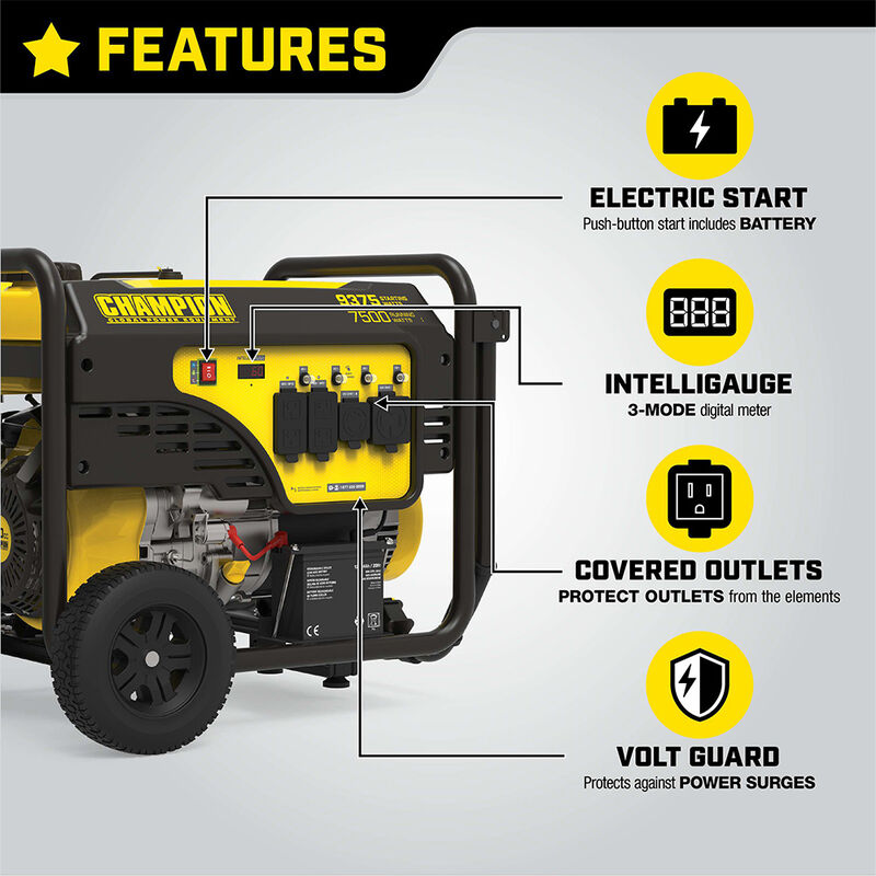 Champion 7500-Watt Portable Generator image number 7
