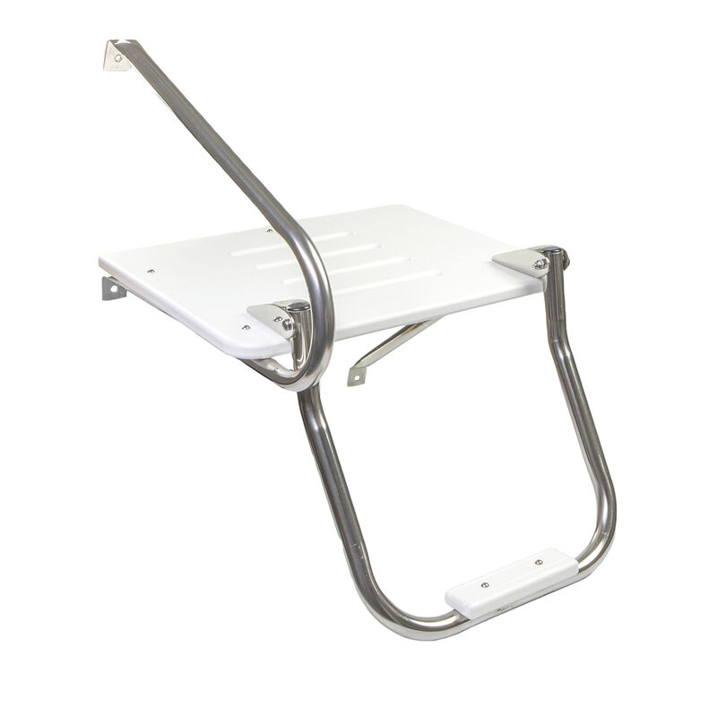 Whitecap Poly Swim Platform, 1-Step Ladder for Boats with Outboard Motors image number 3