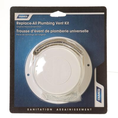 Camco Replace-All Plumbing Vent Kit, Polar White