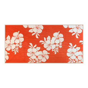 CGear Sand-Free Beach Towel, Orange Hibiscus