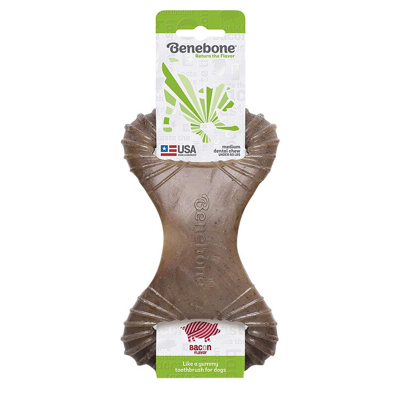 Benebone Dental Chew Toy, Bacon, Medium image number 1