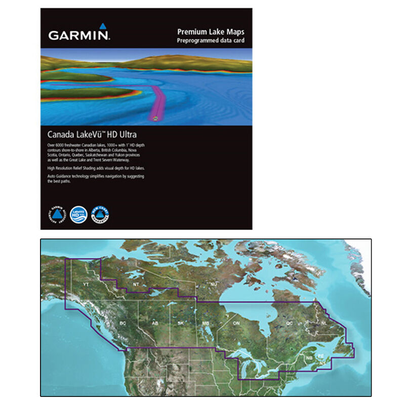 Garmin Canada LakeVu HD Ultra MicroSD/SD Card For GPSMAP/echoMAP Series image number 1