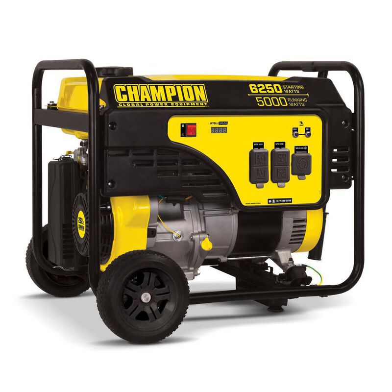 Champion 5000/6250-Watt Gasoline Powered Recoil Start Portable Generator image number 1