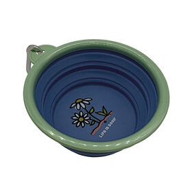 Life is Good Silicone Pet Travel Bowl, LIG Dogs