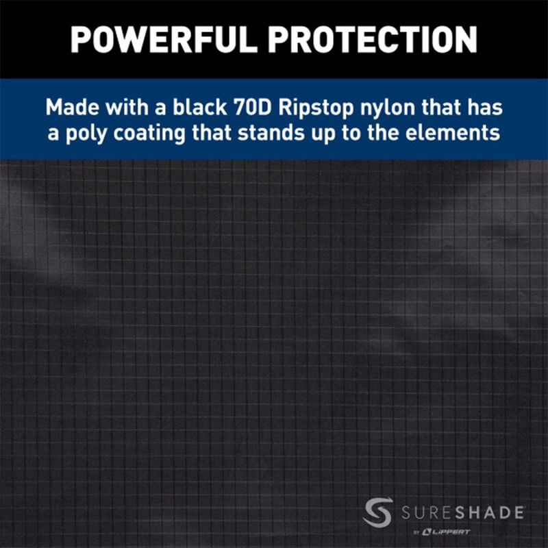 SureShade 7' Extension for Power Pontoon Bimini Top, Black Frame, Black Canvas image number 8