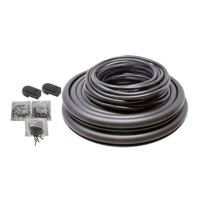 TACO Marine Flexible Rub Rail Kit, 1-7/8" X 1-1/8", Black with Black Insert, 50 Feet