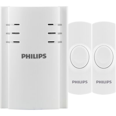 Philips Plug-In 8-Melody Doorbell Kit with 2 Push Buttons